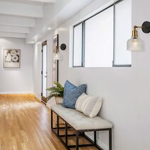 Interior Dome Clear Segmented Glass Wall Light Antique Brass - BELL1