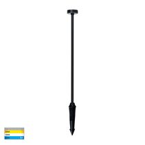 Vertex 3W CCT 24V DC LED Garden Bollard Spike Light Black - HV1512T-BLK-24V