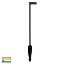 Lindri 3W CCT 24V LED Bollard Spike Light Black - HV1516T-BLK-24V