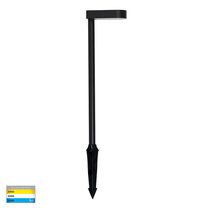 Lindri 7W CCT 24V LED Bollard Garden Spike Light - HV1518T-BLK-24V