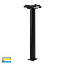 Locu 2 x 10W CCT 240V LED Double Adjustable Bollard Light Black - HV1635T-BLK-240V