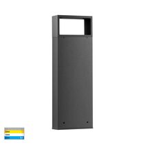 Cadrado 10W CCT 240V LED Bollard Light Black - HV1636T-BLK-240V