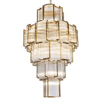 Jasina 33 Light Round Pendant Brushed Brass - JASINA-33L