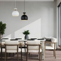 Interior Wine Shade with Brass Highlights Pendant Matt White - KANSI3