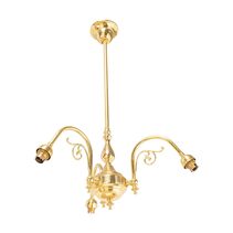Victoriana 3 Light Pendant Polished Brass Frame Only - LOI3090306