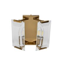 Monaco 2 Light Wall Light Brushed Brass - MGM-A2