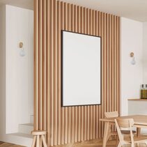 Interior Iron Bracket with Round Wood Highlight Wall Light White - SOLO2