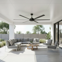 Colossus II 84" 6-Blade DC Ceiling Fan Matt Black - 22986/06