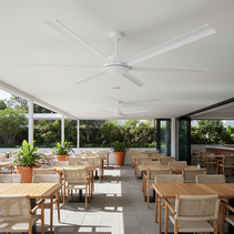 Colossus II 120" 6-Blade DC Ceiling Fan Matt White - 22989/05