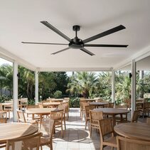 Colossus II 120" 6-Blade DC Ceiling Fan Matt Black - 22989/06