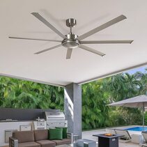 Colossus II 120" 6-Blade DC Ceiling Fan Satin Nickel - 22989/13