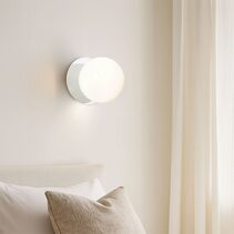 Odessa Opal Frosted Glass LED Wall Light With Chrome Base Small / Warm White - LM002WL009