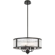 Norel 6 Light Pendant Black - NOREL PE6-BK