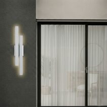 Ostel 2 Light Exterior LED Wall Light White - OSTEL EX2-WH