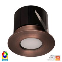 Prime Wi-Fi 12W RGBCW LED Fixed Downlight Antique Brass - HV5511RGBCW-AB