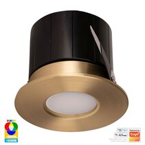 Prime Wi-Fi 12W RGBCW LED Fixed Downlight Brass - HV5511RGBCW-BR