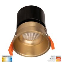 Prime Wi-Fi 12W CCT 240V LED Fixed Deep 84mm Downlight Brass - HV5513CCT-BR
