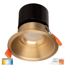 Prime Wi-Fi 12W CCT 240V LED 105mm Fixed Deep Downlight Brass - HV5514CCT-BR
