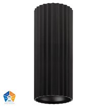 Nella 7W Quinto 12V DC LED Surface Mounted Downlight Black - HV5851S-BLK-EXT-12V