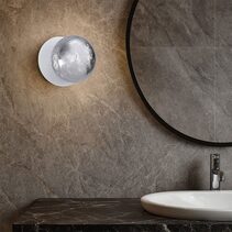 Odessa Molten Ripple Glass LED Wall Light With White Base Small / Cool White - LM002WL047