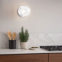 Odessa Diamond Cut Glass LED Wall Light With Chrome Base Small / Warm White - LM002WL012