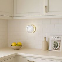 Odessa Marble Opal Glass LED Wall Light With Gold Base Small / Cool White - LM002WL058