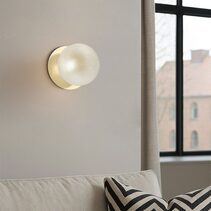 Odessa Diamond Cut Glass LED Wall Light With Gold Base Small / Cool White - LM002WL060