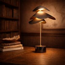 Mapel LED Table Lamp Antique Brass - MAPEL TL-ABBKM