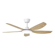 Miami 48" DC Ceiling Fan With 20W Dimmable LED White / Blackbutt / Tri-Colour - 20796616