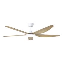 Miami 60" DC Ceiling Fan With 20W Dimmable LED White / Blackbutt / Tri-Colour - 20796816