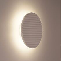 Dot 20 Scalloped Plaster Tri-Colour LED Wall Light White - OL53201/20SP