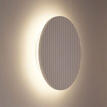 Dot 25 Scalloped Plaster Tri-Colour LED Wall Light White - OL53201/25SP