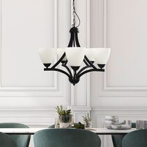 Roxby 5 Light Traditional Metal Pendant Black - OL65825BK