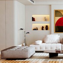 Tettu 2 Head Adjustable Height Swivel Head Sand Floor Lamp Black - TETTU-F2