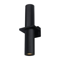 Silo 2 Light Up & Down Wall Pillar Light Black - UOW-SILO BLK