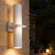 Silo 2 Light Up & Down Wall Pillar Light White - UOW-SILO WH