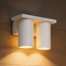 Silo 2 Light Down Wall Pillar Light White - UOW-SILO2-DN  WH