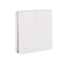 Two Gang Wireless Self Powered Wall Switch White - HV9262