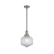 Jefferson Small Rod Pendant Clear / Brushed Nickel - LOI1001697A