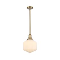 Jefferson Small Rod Pendant Opal Matt / Satin Brass - LOI1001725A