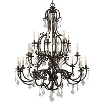 Louis 15th 24 Light Pendant White Candle Covers - LOI1001732A