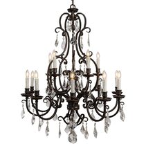 Louis 15th 15 Light Pendant White Candle Covers - LOI1001733A