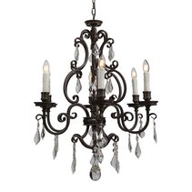 Louis 15th 6 Light Pendant White Candle Covers - LOI1001735A