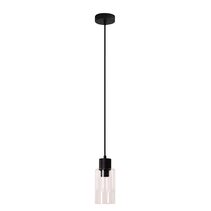 Lisa Cylindrical Clear Glass Pendant Black / Clear - OL60581CL