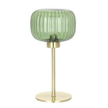 Alto Green Ribbed Optic Glass Table Lamp - OL93705GN