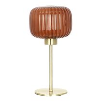 Alto Rust Ribbed Optic Glass Table Lamp - OL93705RU