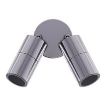 Shadow 2 x 6W CCT 12V DC MR16 LED Double Adjustable Wall Light 316 Stainless Steel - 10918