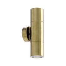 Shadow 2 x 6W CCT 12V DC MR16 LED Up / Down Wall Light Brass - 10904