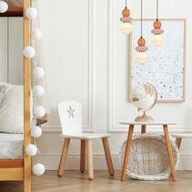 Tocado Interior Sandblasted Opal Diffuser Glass with Ceramic Bead Pendant Pink / Peach - TOCADO2