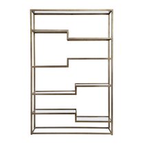 Mistique Glass Shelving Unit Antique Gold - 33517